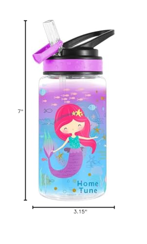 15oz Mermaid Water Bottle for Kids - BPA Free & Leak Proof