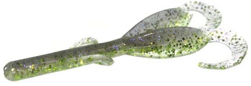 Zoom Baby Brush Hog Creature Bait, 12 Pack, 4in, Electric Shiner, 042390X