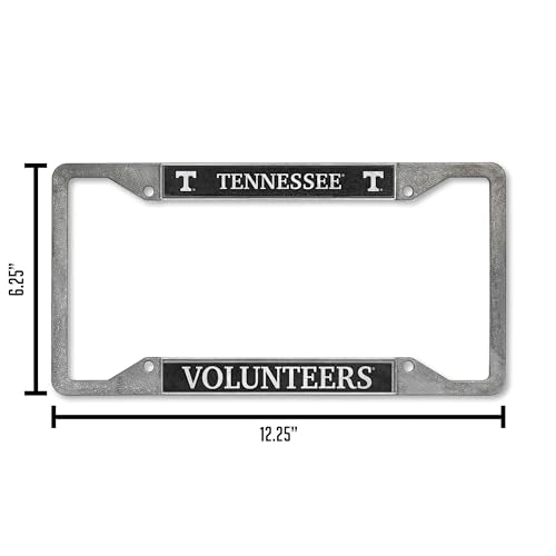 Tennessee Volunteers Pewter License Plate Frame 12" x 6"