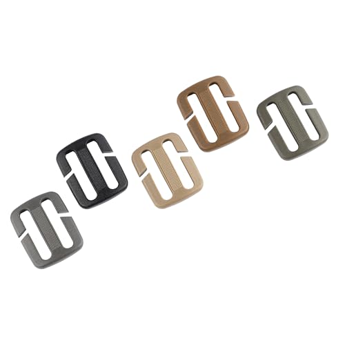 Tactical Webbing Strap Keeper Clips - 1-Inch, Black, 2-Pack