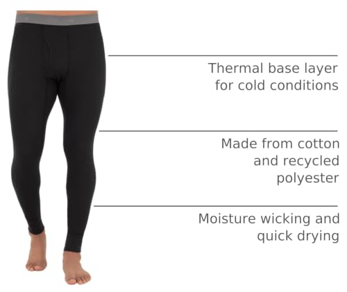 Men's Thermal Long Johns Bottoms - Premium Waffle Underwear