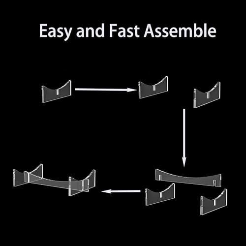 Horizontal Acrylic Ball Holder - 5.9 x 3.5 x 1.3 Inch - 3-Pack