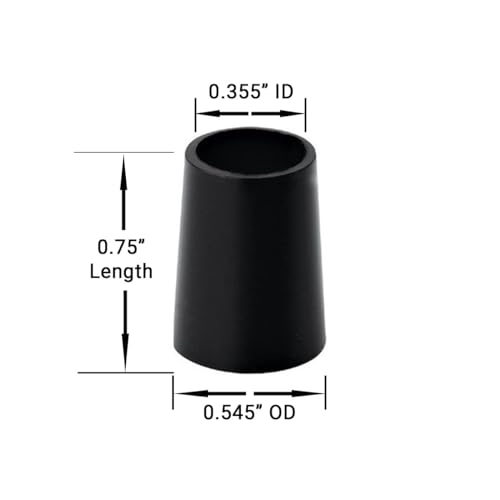 Black Golf Ferrules for .355 Taper Tip Irons - 12 Pack