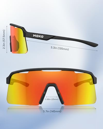 Polarized Running Sunglasses - Lightweight TR90 Cycling Glasses - Orange