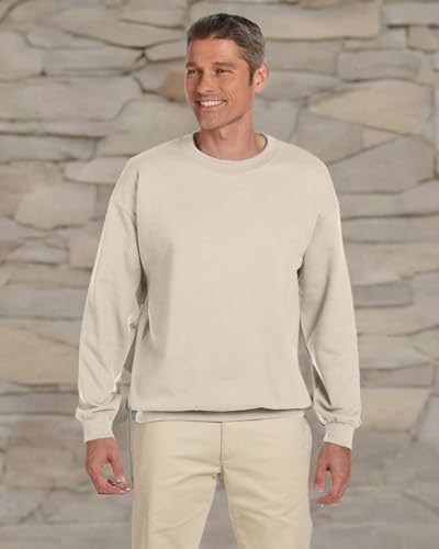 Gildan Crewneck Sweatshirt Large Sand