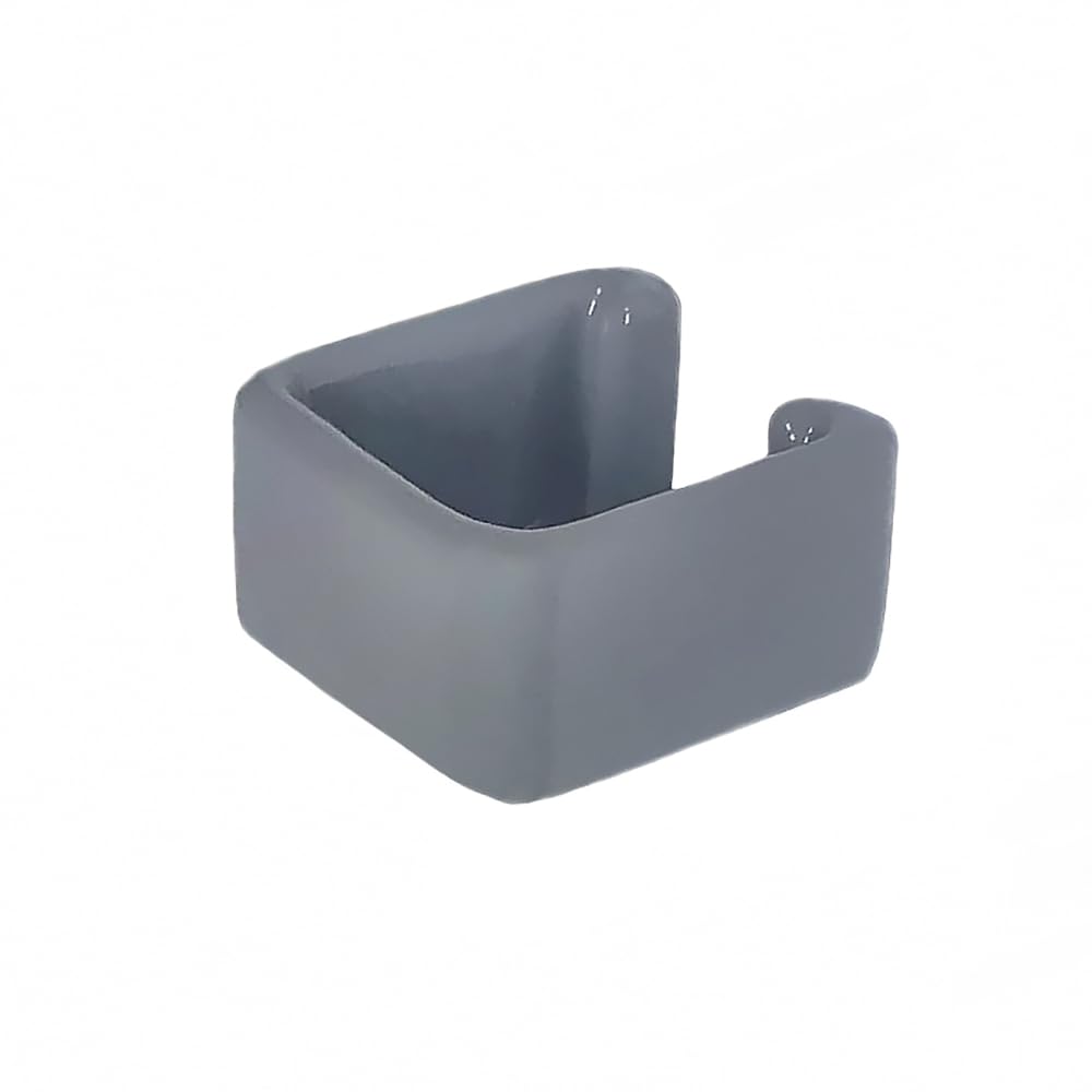 10 Pack 1-5/8’’ Gray Square Rubber Open End Strut Channel Safety Caps, Metal Tubing, Fences End Cover Protection, Vinyl Flexible Frame Protectors