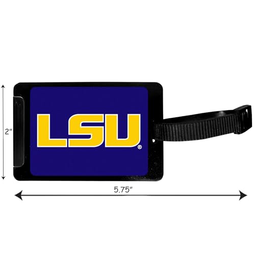 NCAA LSU Tigers Luggage Tag - Black 3.25" Travel Accessory