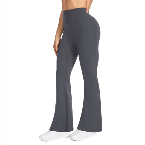 High Waist Flare Leggings - XX-Large Grey Yoga Pants