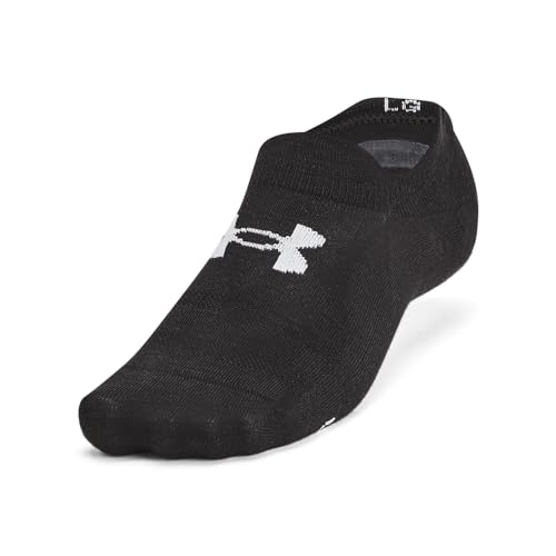 Under Armour Unisex Adult Ultra Low Tab Socks 6-Pack - Small/Black/Halo Gray