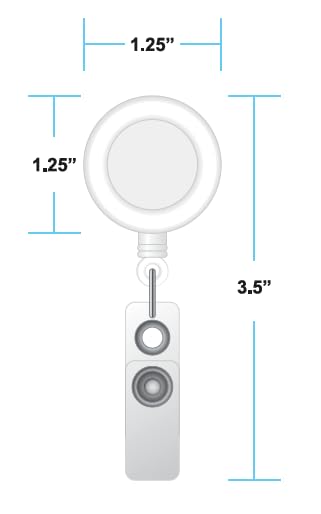 Retractable Badge Reel with Washington Commanders Logo - 24-Inch Cord