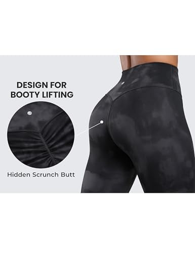 CRZ YOGA Secretsculpt 25" Leggings Small Black Tie Dye Activewear