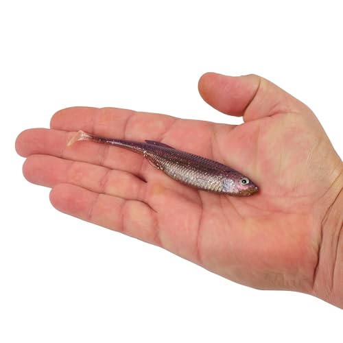 PowerBait Drip Swimmer Soft Plastic Fishing Bait - HD Purple Shiner, 5"