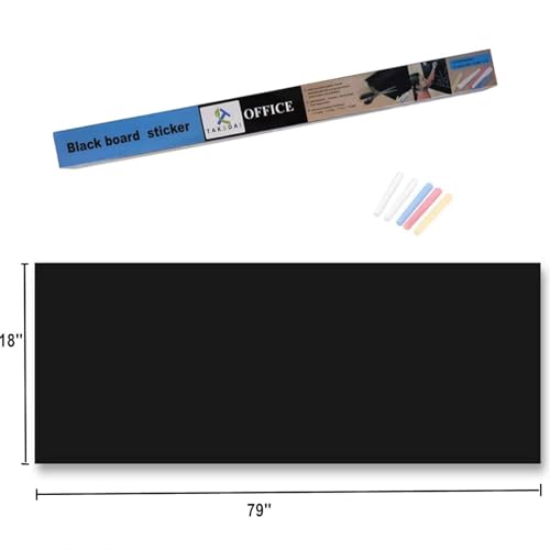 Chalkboard Wallpaper Peel and Stick,18 × 79 Inches, Removable
