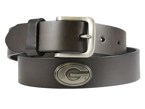 Georgia Bulldogs Leather Concho Belt - Size 30