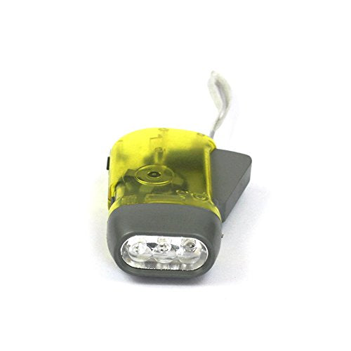 Battery-Free 3 LED Hand Press Flashlight - Blue