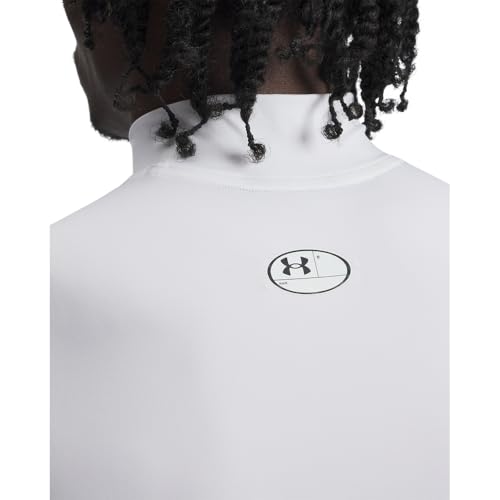 Under Armour HeatGear Armour Compression Sleeveless Mock Top Medium White/Black Men