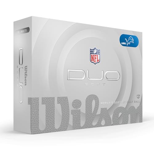 Duo Soft NFL Golf Balls - 12 Pack, White, Detroit Lions