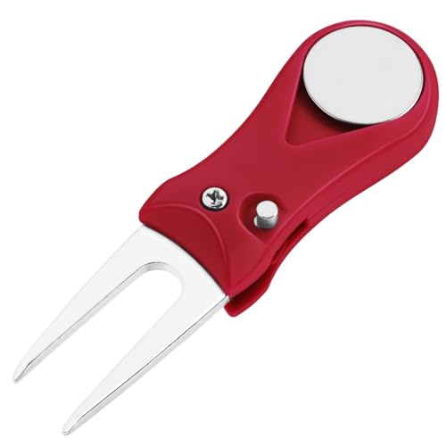 Foldable Golf Divot Tool with Magnetic Ball Marker - 2 Pack