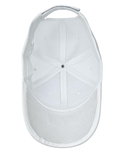White Adjustable Baseball Caps Wholesale Set of 12 - One Size