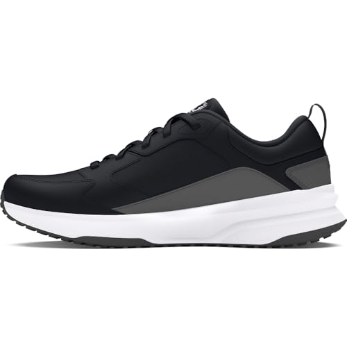 Charged Edge Athletic Shoes for Men - Black/Castlerock/White, Size 10.5