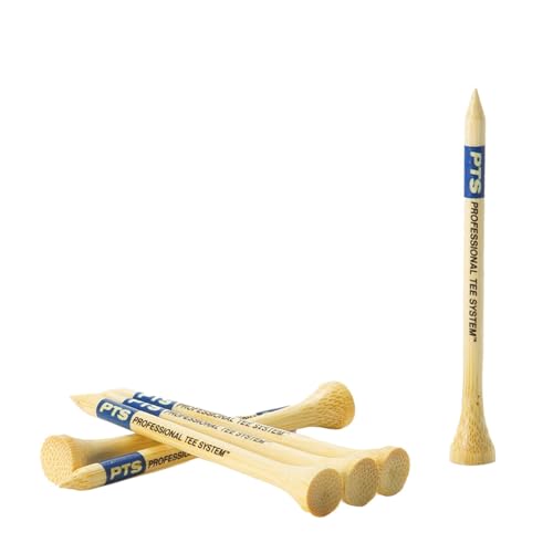 PrideSports 3-1/4 Inch Bamboo Golf Tees - 135 Count, Eco-Friendly, Stable & Durable
