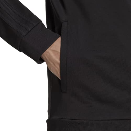 Men's Warm-Up 3-Stripes Track Jacket - Large, Black