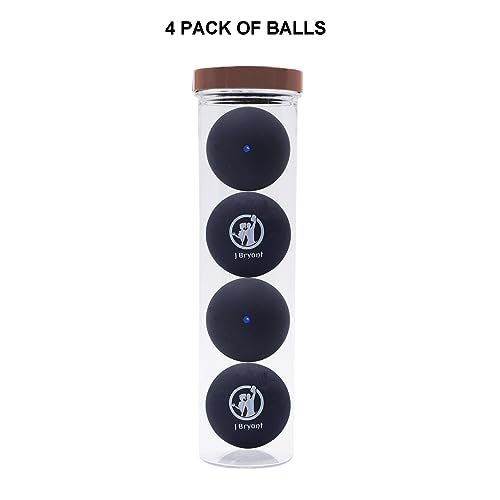 Blue Dot Squash Balls - 4 Pack for Beginners and Kids Training