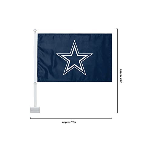 Dallas Cowboys Car Flag Set - 2-Pack, 20"L x 16"W