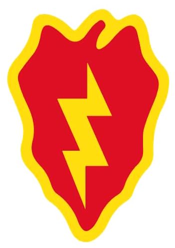 25th Infantry Division Sticker - Full Color Army Decal, 4" x 2.7"