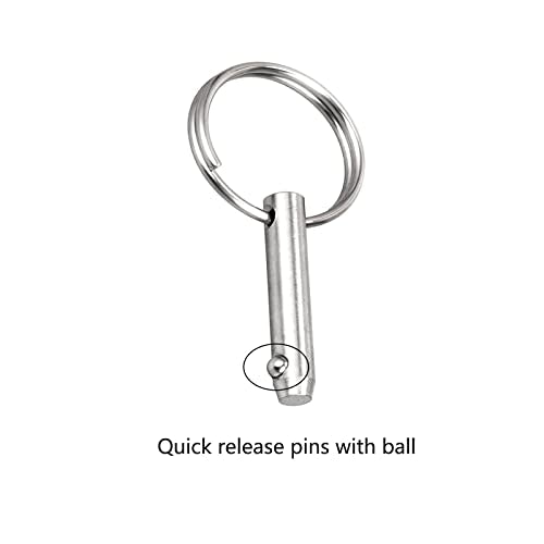 2 Pieces Marine 316 Stainless Steel Quick Release Pins - 1/4"