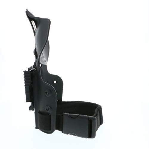 Safariland 6004Ufa & 568BL On Single Strap Leg Shroud W/Qls 22 Receiver, Plain Right Hand, Black