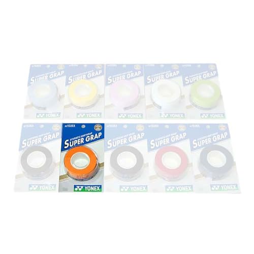 YONEX Super Overgrip Orange Pack of 3 - Tennis Racket Grip, One Size