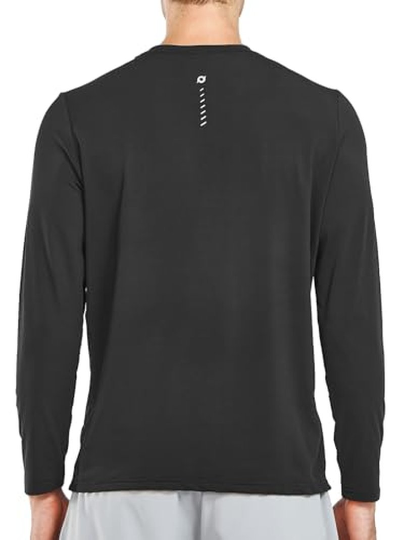 NORTHYARD Mens Running Shirt Thermal Long Sleeve Base Layer Fleece Lined Cold Weather Winter Gear Workout Athletic Gym(Black-XL)