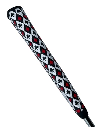 Jackputts Gambler Midsize Pistol Putter Grip for Golf Clubs - Fun Card Design