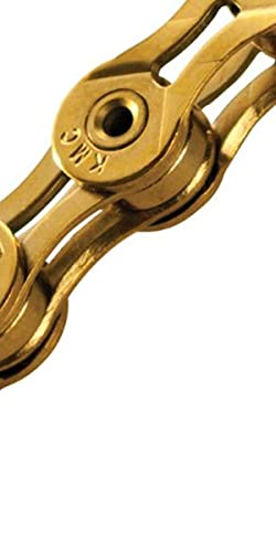 KMC X9SL 9-Speed Bicycle Chain - Ti Gold Nitride, 116 Links, High Performance