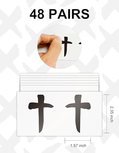 Eye Black Stickers - 48 Pairs for Sports & Parties