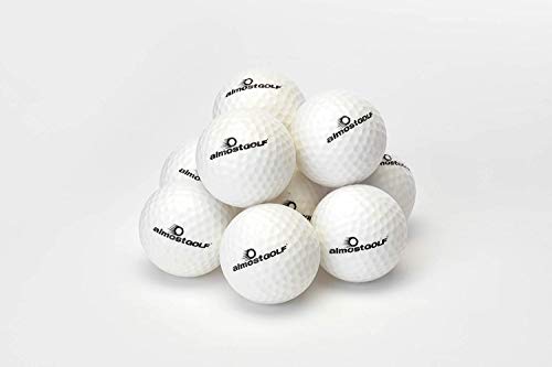 White AG AlmostGolf Foam Practice Golf Balls - Limited Flight 24 Pack with Tees