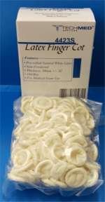 Latex Finger Cots - Powder Free, Medical Grade, Small, 144/Box