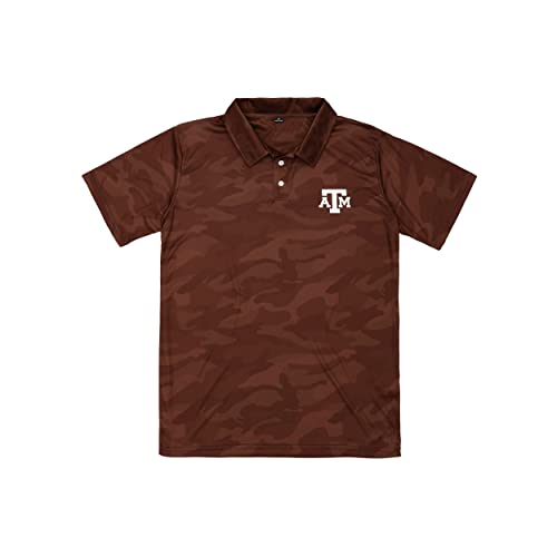 Men's NCAA Team Logo Camo Polyester Short Sleeve Polo Shirt