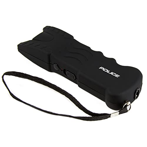 POLICE Stun Gun for Self Defense 916 ? High Voltage Rechargeable with LED Flashlight, Compact & Heavy Duty ? Personal Security for Women & Men ? Black