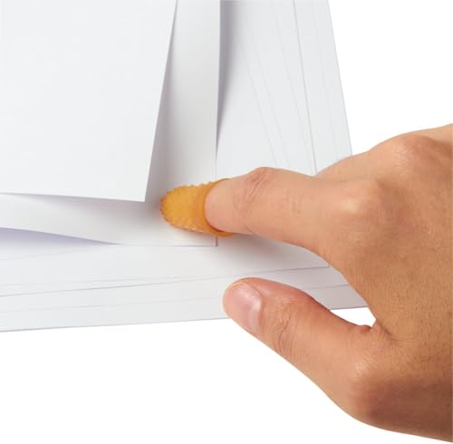Rubber Fingertips for Sorting and Counting, Size 11 1/2 Medium - Amber, 12pk