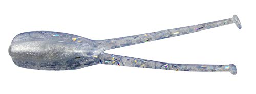 Crappie Fishing Lure - Slab Dockt'R Soft Plastic Bait, 2.5", Pack of 12 - Blue Ice