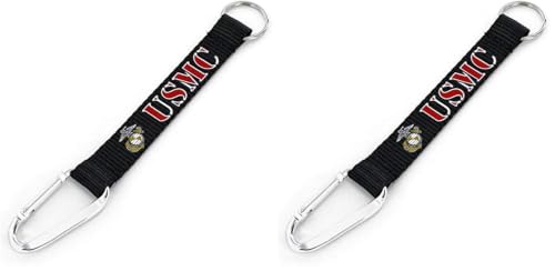US Marine Corps Carabiner Lanyard Keychain - Red, 5