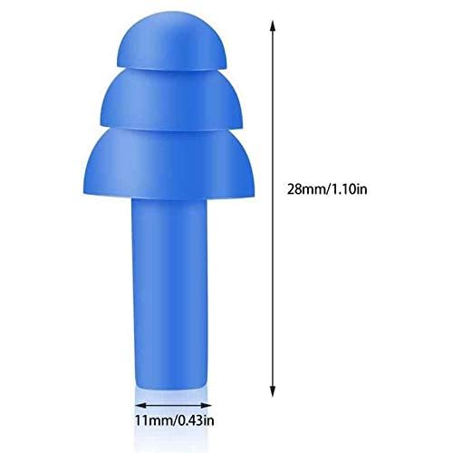 50 Pair Silicone Ear Plugs in Plastic Cases Soft Reusable Comfortable in Bulk Hearing Protection Water Earplugs Shower Diving Surfing Waterproof Sports Reusable Ear Plugs for Swimming Adults