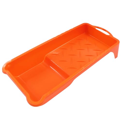 Hordion 2 Inch Paint Roller Kit, Microfiber Roller Covers with Tray - Mini Roller Frame, Microfiber Roller Covers for Smaller DIY Stenciling Projects, Orange