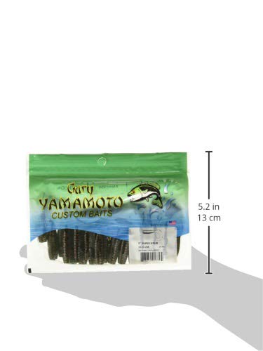 5" Single Tail Grub Soft Plastic Fishing Lure - Watermelon w/ Black & Red
