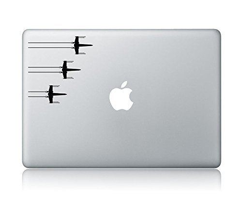 Star Wars X-Wing Fighter Laptop Vinyl Sticker Decal - Black 4.5"