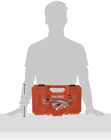61-Piece CRAFTSMAN Mechanics Tool Set with 3/8 Inch Drive – Complete Toolkit