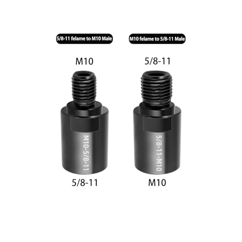 2Pcs Angle Grinder Arbor Thread Adapter 5/8"-11 Female to M10(3/8") Male | M10(3/8") Female to 5/8"-11 Male,Thread Adaptor apply to Cutting Wheel, Polishing Pads,Rotary Attachment etc,Grinder Tools