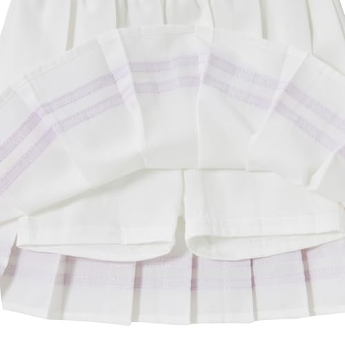 Girls' Sporty Tennis Skirt Set with Inner Shorts - Sizes 3-8
